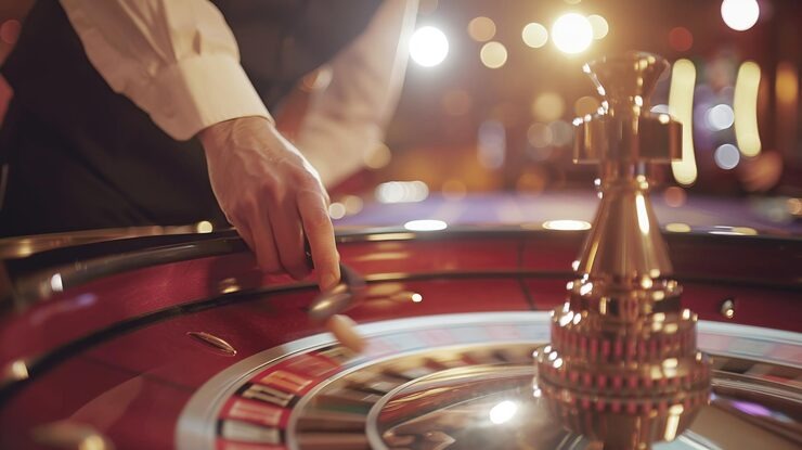Lightning Roulette wheel on rtp olxtoto showing number selection and lightning multiplier highlights